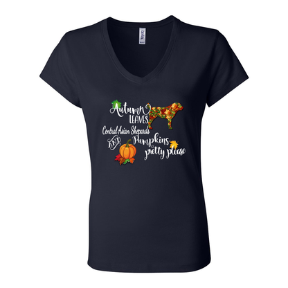 CAS Autumn Short Sleeve Jersey V-Neck Tee - WagALotBowWow