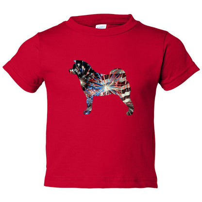 Patriotic Akita Rabbit Skins Unisex Toddler Cotton Jersey Tee - WagALotBowWow