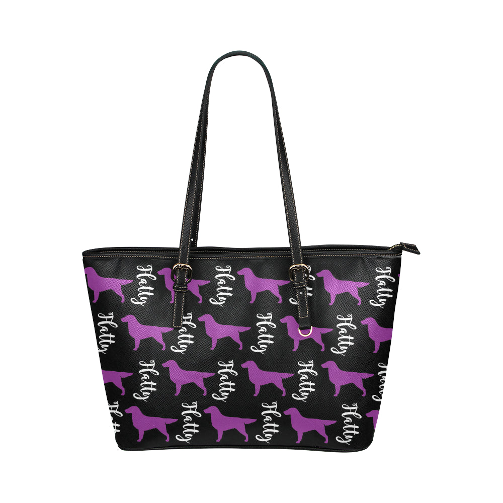 Flat Coat Leather Tote - WagALotBowWow