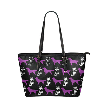 Flat Coat Leather Tote - WagALotBowWow