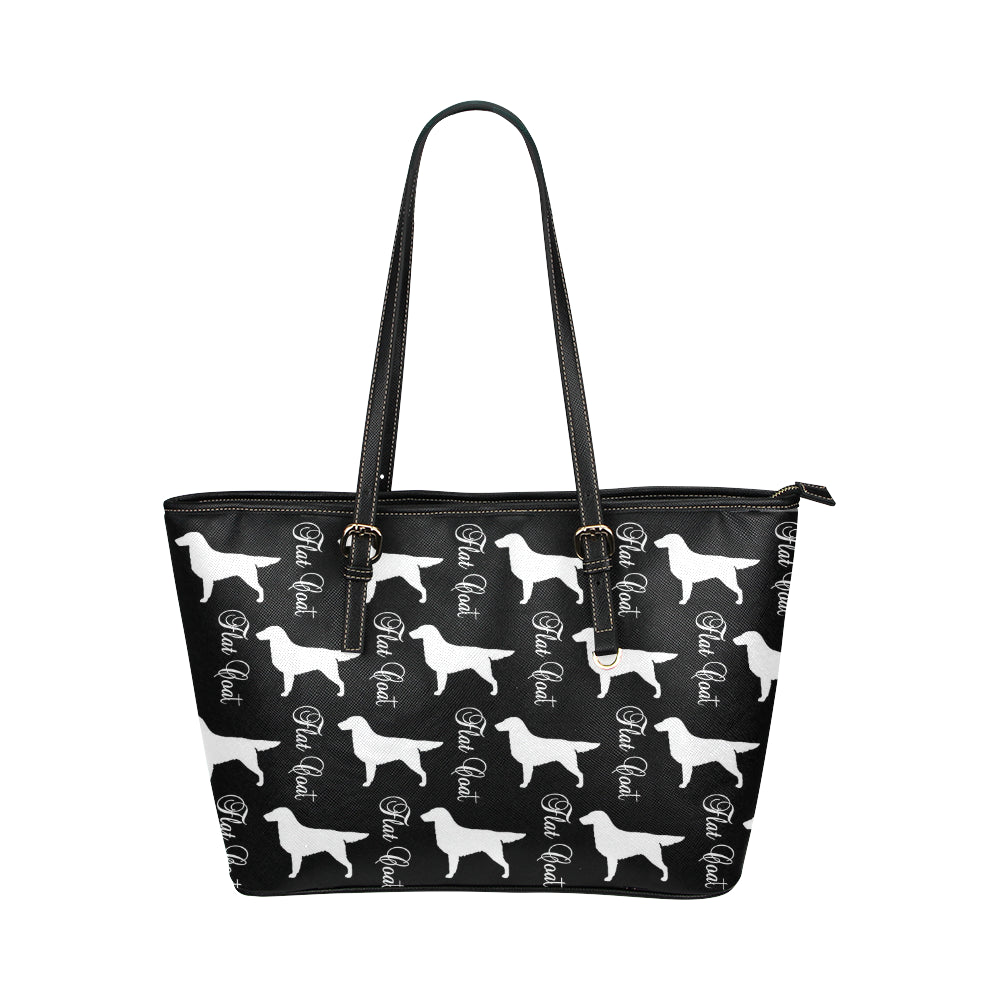Flat Coat Leather Tote - WagALotBowWow