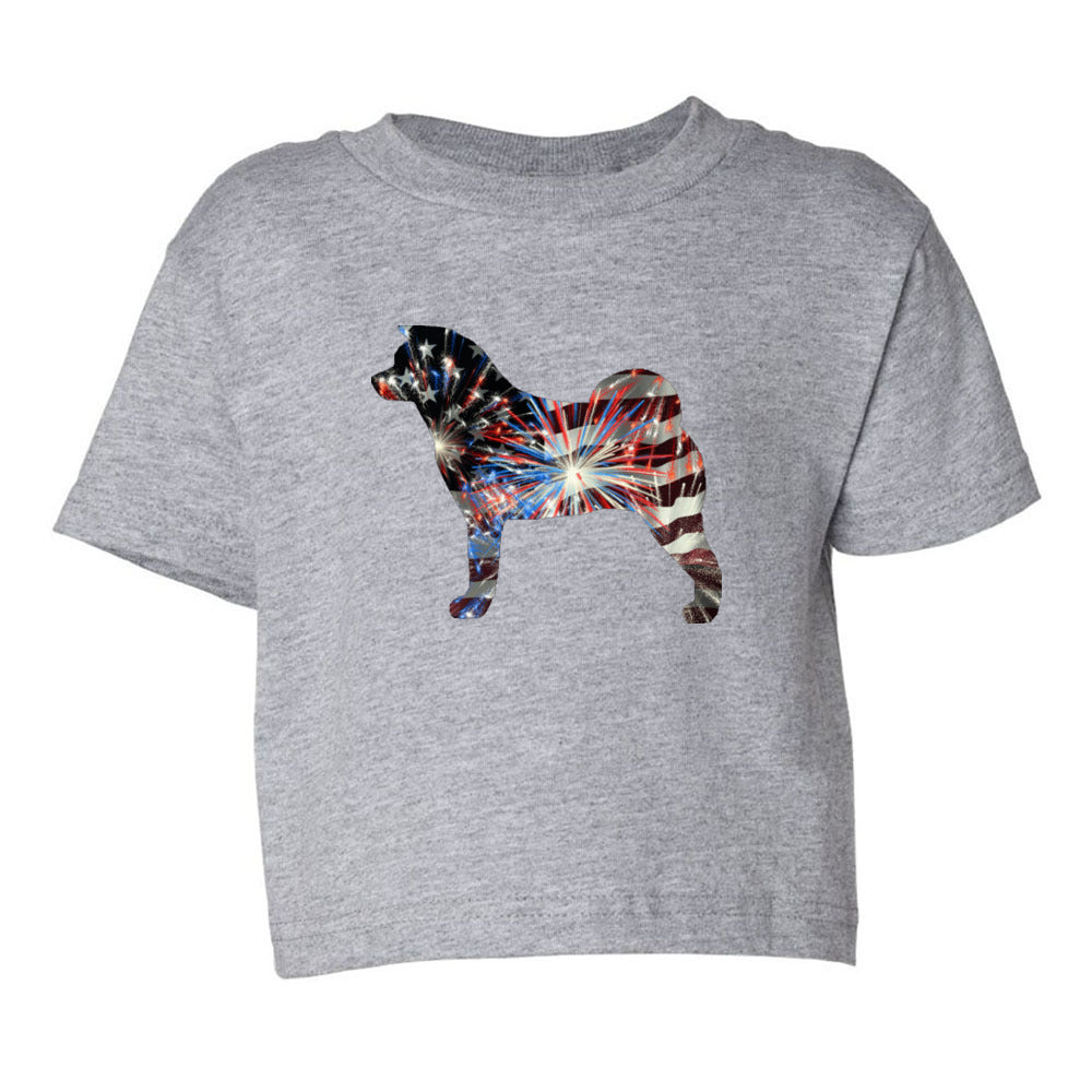Patriotic Akita Rabbit Skins Unisex Toddler Cotton Jersey Tee - WagALotBowWow