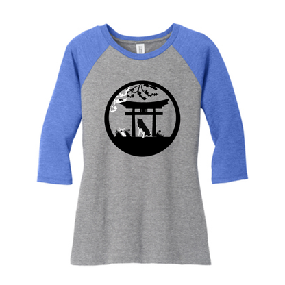 Akita Gate Three Quarter Raglan - WagALotBowWow