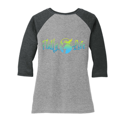 Flatty Life 3/4-Sleeve Raglan - WagALotBowWow