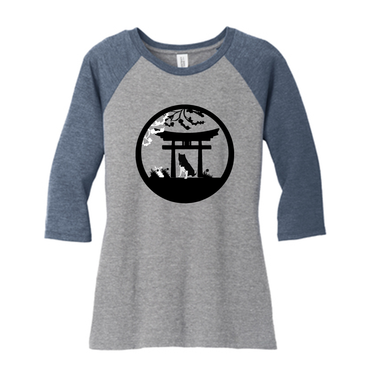 Akita Gate Three Quarter Raglan - WagALotBowWow
