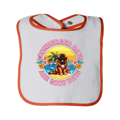 Infant Contrast Trim Terry Bib - WagALotBowWow