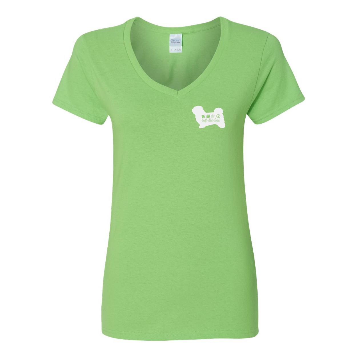 Havanese Scent F/B Women's V-Neck T-Shirt - WagALotBowWow