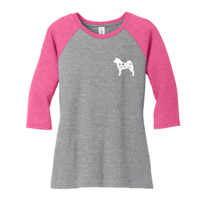 Akita Scent F/B 3/4-Sleeve Raglan - WagALotBowWow