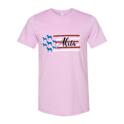 Akita Distressed Flag Black - WagALotBowWow