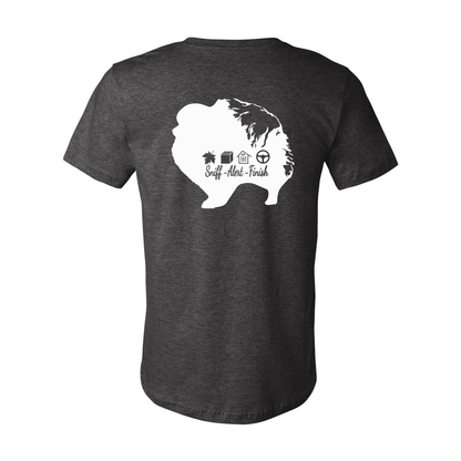 Pomeranian Scent F/B Unisex SS Jersey Tee - WagALotBowWow