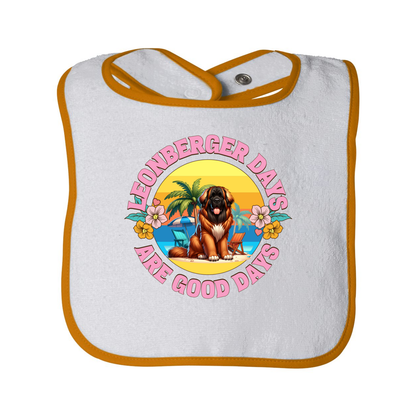 Infant Contrast Trim Terry Bib - WagALotBowWow