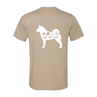 Akita Scent Sniff F/B Unisex SS Jersey Tee - WagALotBowWow