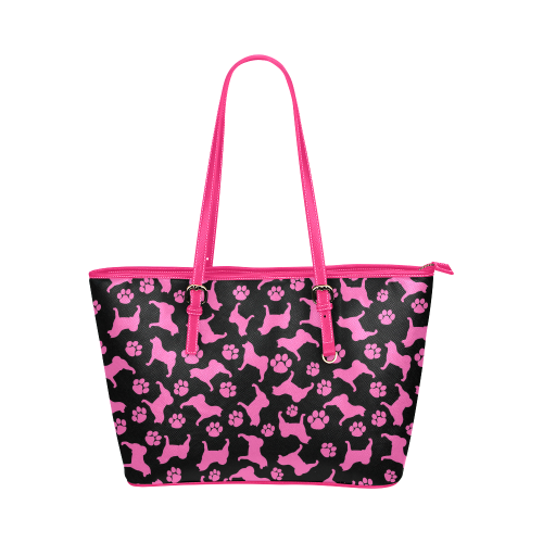 Akita Paw Leather Tote Large - WagALotBowWow