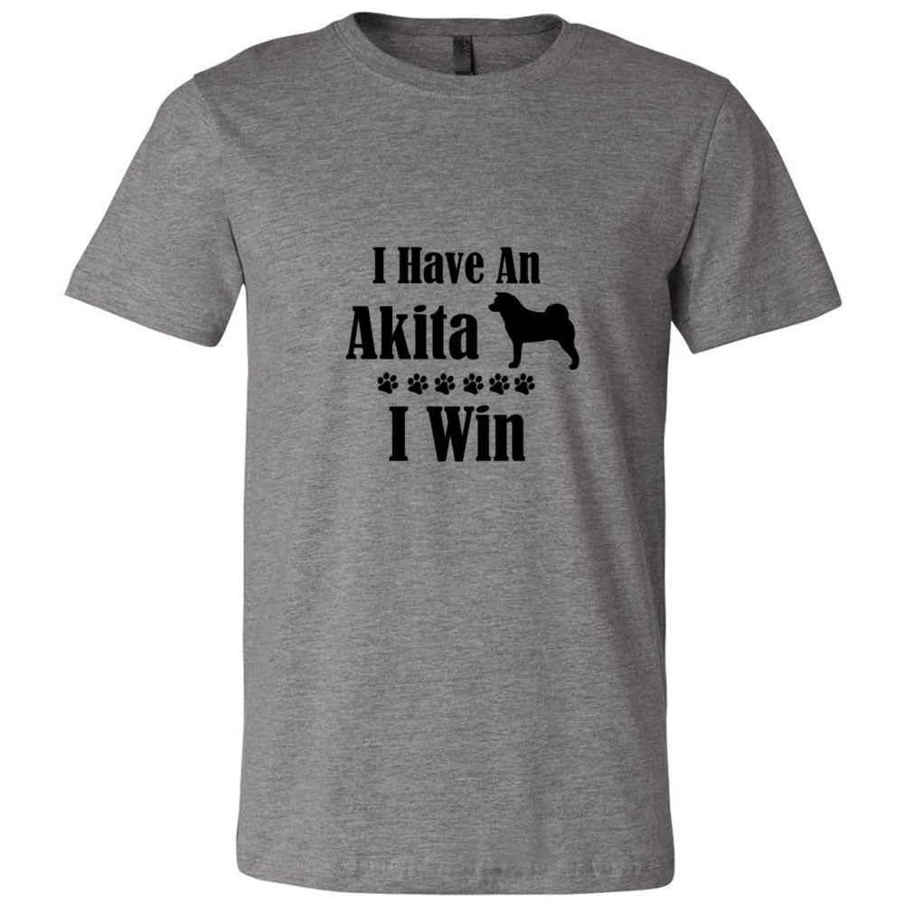 Have Akita I Win Unisex Short Sleeve Jersey Tee - WagALotBowWow