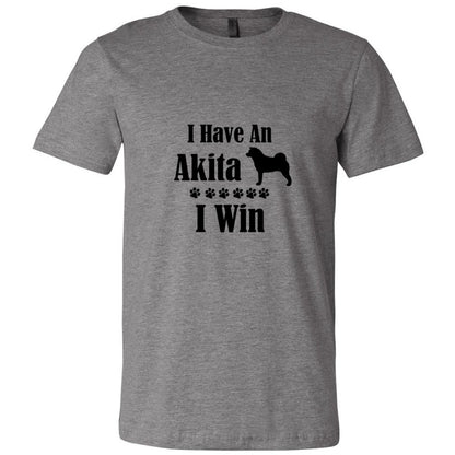Have Akita I Win Unisex Short Sleeve Jersey Tee - WagALotBowWow