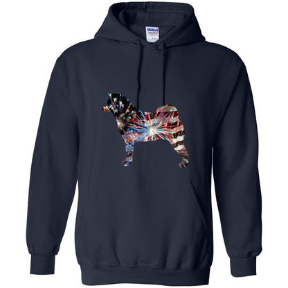 Patriotic Akita Gildan Unisex Heavy Blend Hooded Sweatshirt - WagALotBowWow