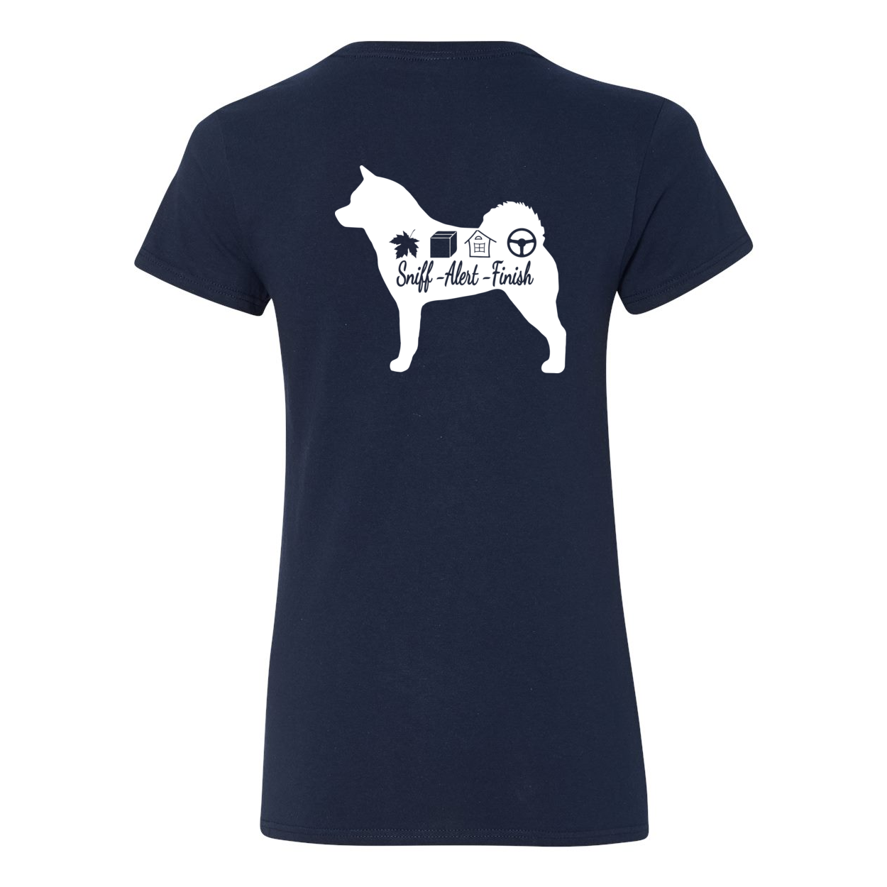 Akita Scent F/B Women's V-Neck T-Shirt - WagALotBowWow