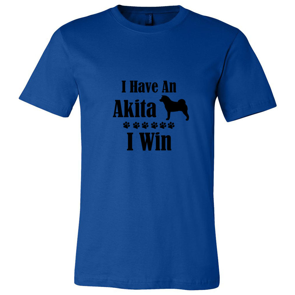 Have Akita I Win Unisex Short Sleeve Jersey Tee - WagALotBowWow