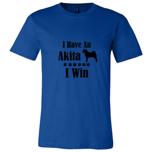 Have Akita I Win Unisex Short Sleeve Jersey Tee - WagALotBowWow