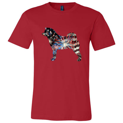 Patriotic Akita Unisex Short Sleeve Jersey Tee - WagALotBowWow