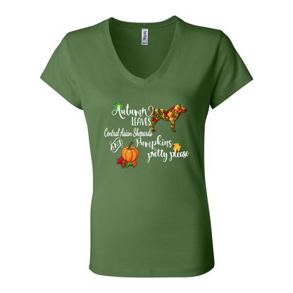 CAS Autumn Short Sleeve Jersey V-Neck Tee - WagALotBowWow