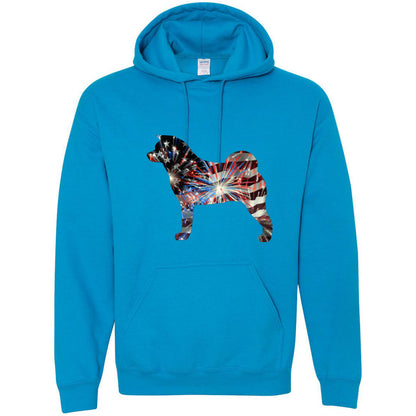 Patriotic Akita Gildan Unisex Heavy Blend Hooded Sweatshirt - WagALotBowWow