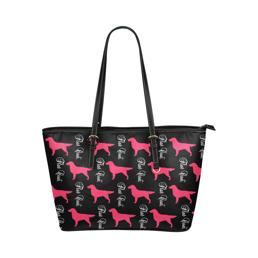 Flat Coat Leather Tote - WagALotBowWow
