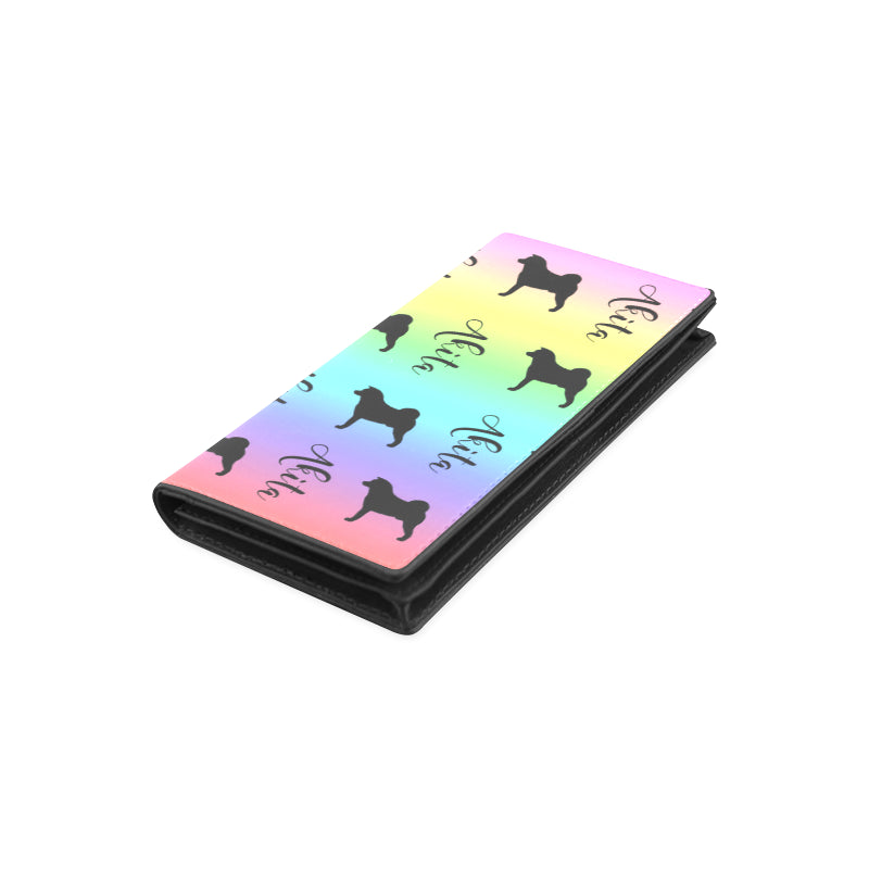 Leather Wallet 11 Slot Akita Design - WagALotBowWow