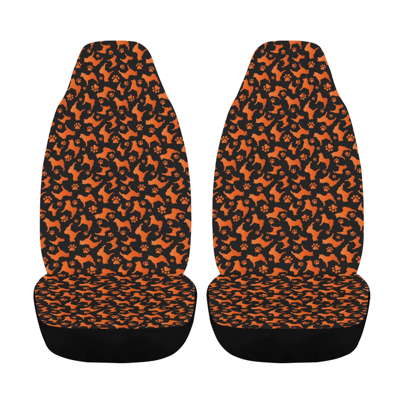 Akita Silhouette & Paw Car Seat Covers - WagALotBowWow