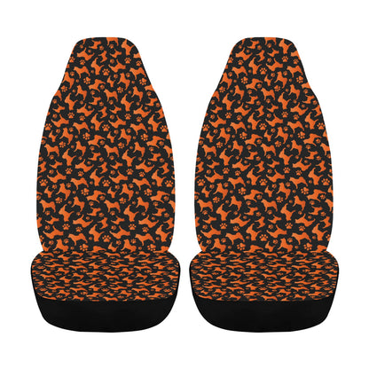 Akita Silhouette & Paw Car Seat Covers - WagALotBowWow