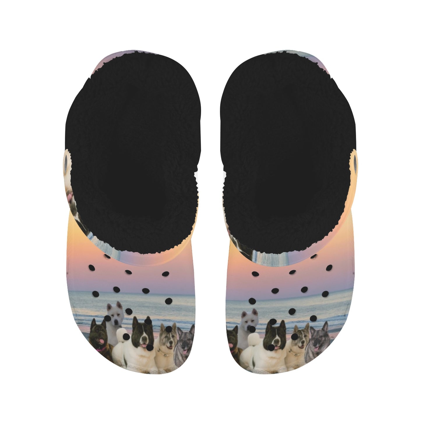 Custom Fleece lined Foam Clogs For Adults - WagALotBowWow