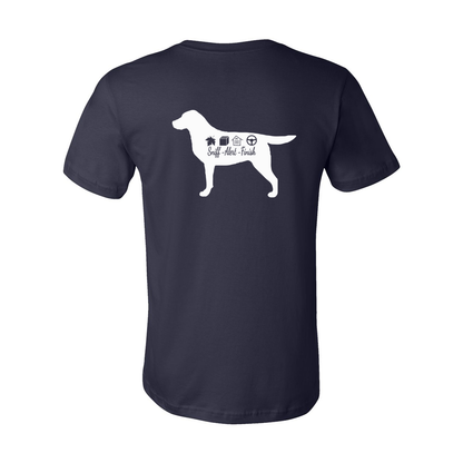 Labrador Scent F/B Unisex SS Jersey Tee - WagALotBowWow