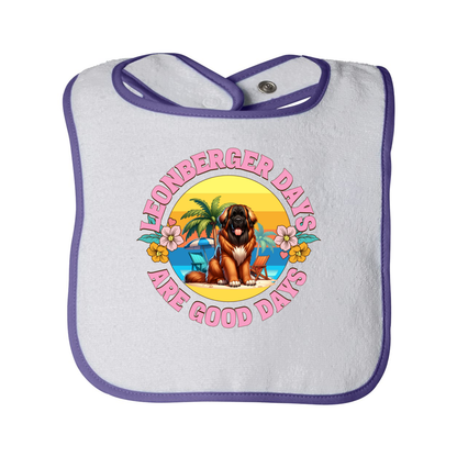 Infant Contrast Trim Terry Bib - WagALotBowWow