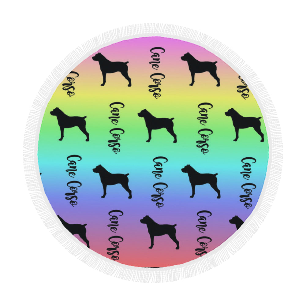 Cane Corso Circular Beach Shawl 59"x 59" - WagALotBowWow
