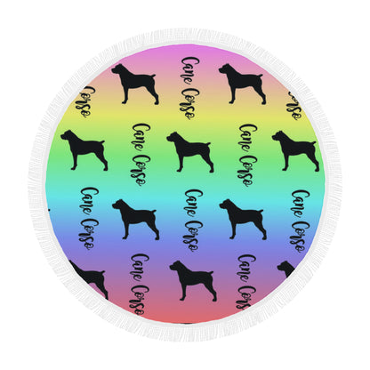 Cane Corso Circular Beach Shawl 59"x 59" - WagALotBowWow