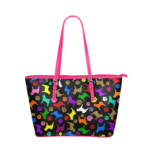 Akita Paw Leather Tote Large - WagALotBowWow