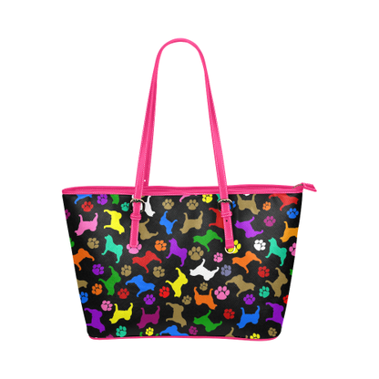 Akita Paw Leather Tote Large - WagALotBowWow