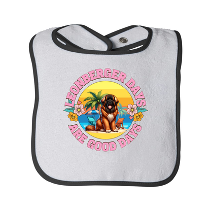 Infant Contrast Trim Terry Bib - WagALotBowWow