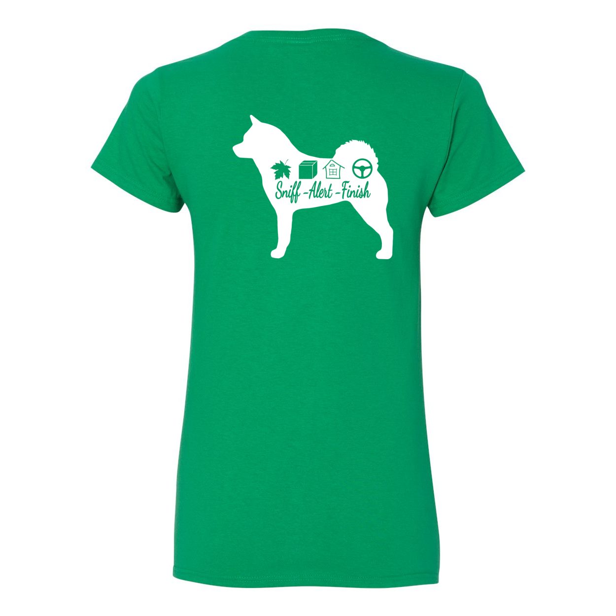 Akita Scent F/B Women's V-Neck T-Shirt - WagALotBowWow