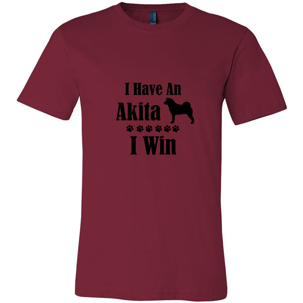 Have Akita I Win Unisex Short Sleeve Jersey Tee - WagALotBowWow