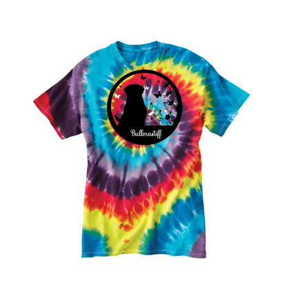 Bullmastiff Flowers Spiral Tie-Dyed T-Shirt - WagALotBowWow