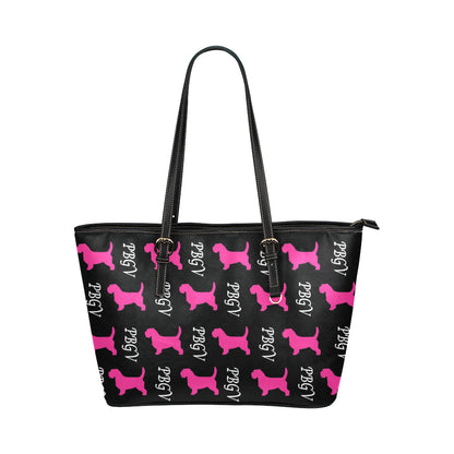PBGV Leather Tote - WagALotBowWow