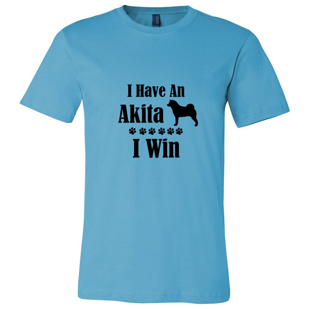 Have Akita I Win Unisex Short Sleeve Jersey Tee - WagALotBowWow