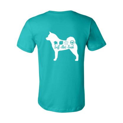 Akita Scent Sniff F/B Unisex SS Jersey Tee - WagALotBowWow