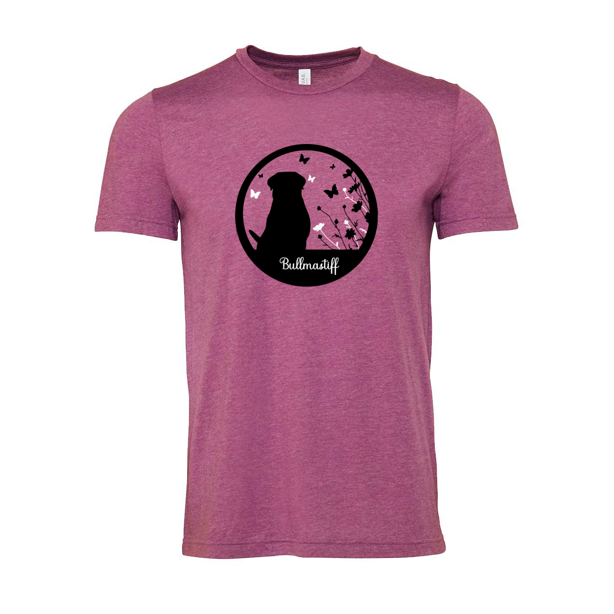 Bullmastiff Flowers Unisex SS S,M,L,XL - WagALotBowWow