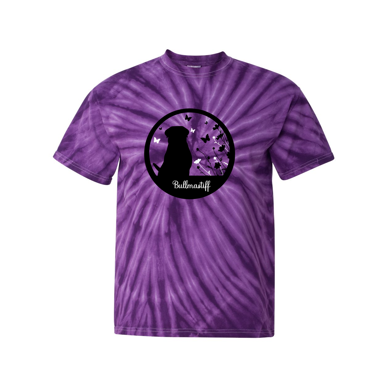 Bullmastiff Flowers Pinwheel SS S,M,L,XL - WagALotBowWow