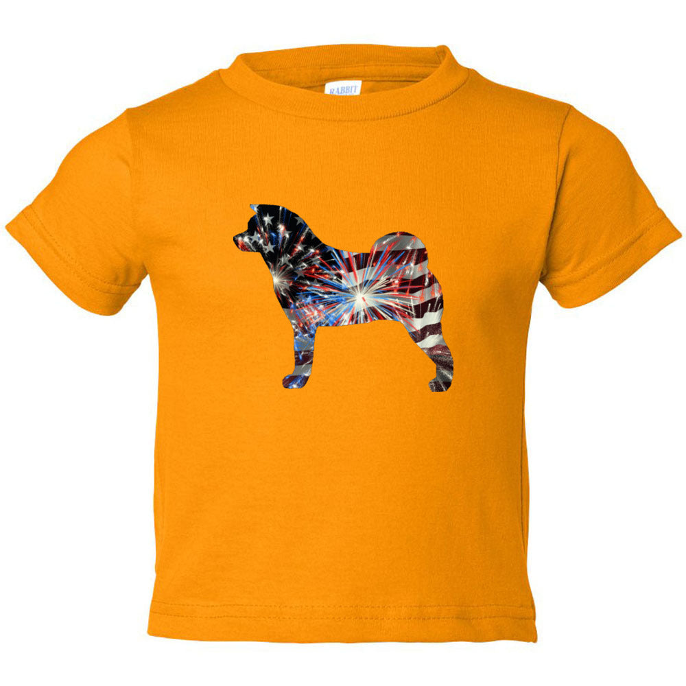 Patriotic Akita Rabbit Skins Unisex Toddler Cotton Jersey Tee - WagALotBowWow