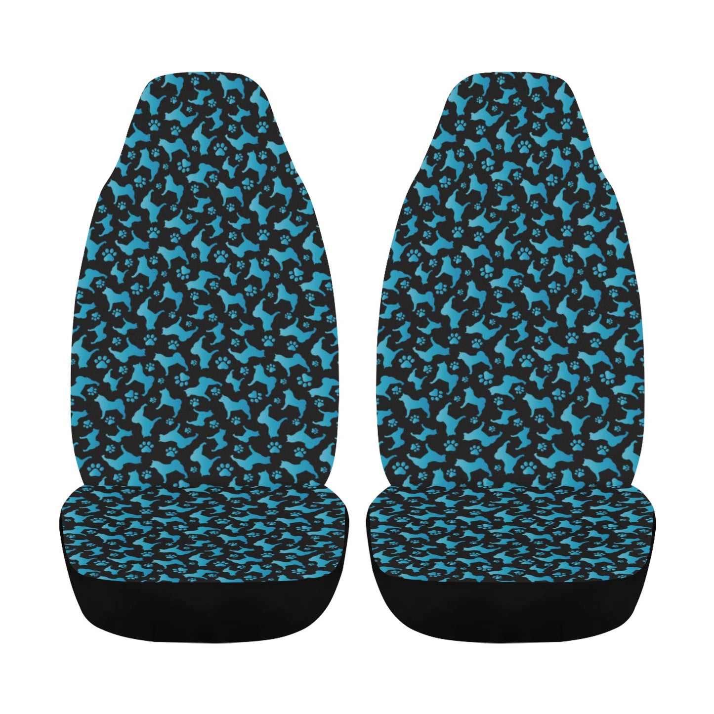 Akita Silhouette & Paw Car Seat Covers - WagALotBowWow