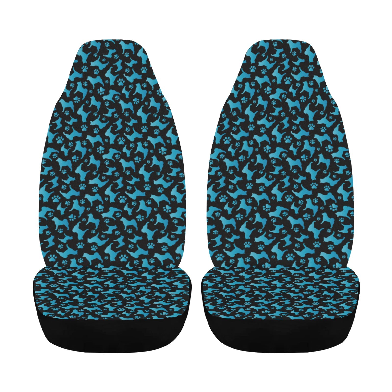 Akita Silhouette & Paw Car Seat Covers - WagALotBowWow