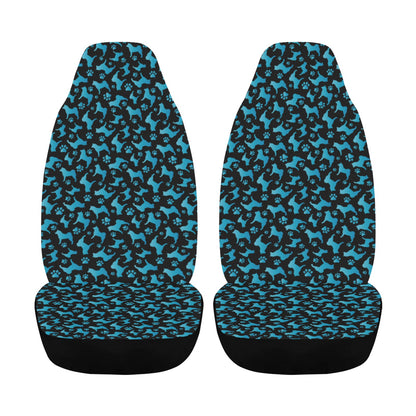 Akita Silhouette & Paw Car Seat Covers - WagALotBowWow